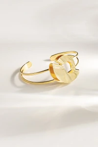 Pulseira Dourada Círculos Dobrados