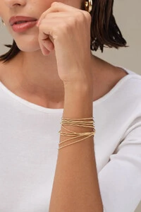 Pulseira Dourada Corda de Violão