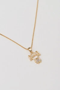 Pingente Menina Zircônia Banho Ouro 18K