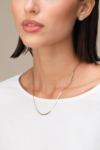 Colar Fita Banho Ouro 18k.
