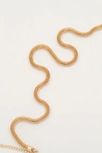 Colar Dourado Choker Malha