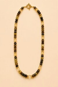 Colar Mix Pedras Banho Ouro 18K