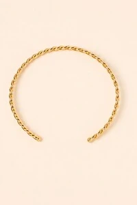 Colar Dourado Aro Trançado