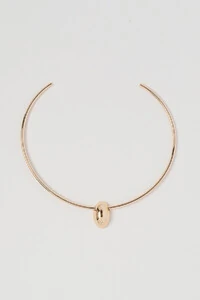 Colar Aro Dourado Bean Ponto Zircônia