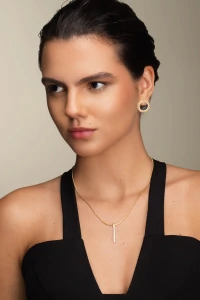 Brinco Aro Cordão Baiano Zircônia Banho Ouro 18K
