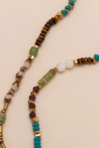 Colar Gaia Pedras Da Sorte Banho Ouro 18K