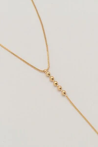 Colar Gravata Bubbles Frente e Verso Banho Ouro18K