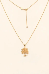 Colar Veneziana Árvore da Vida Banho Ouro 18k