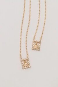 Colar Escapulário Zircônia Banho Ouro 18k