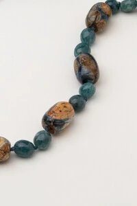 Colar Agatha Marmorizada Banho Ouro 18K
