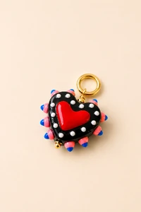 Pingente Coração Amor Color Banho Ouro 18K
