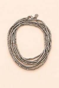 Colar/Pulseira Prateada Canutilhos