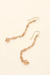 Brinco Fio Cristal Banho Ouro 18K