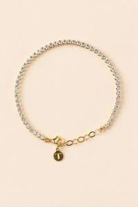 Pulseira Riviera Dourada Zircônia Redonda
