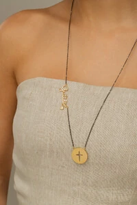 Colar Gratidão Banho Ouro 18k