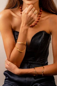 Pulseira Bracelete Encontro Dourado
