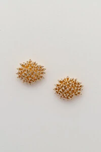 Brinco Dourado Firework Zircônia Cristal