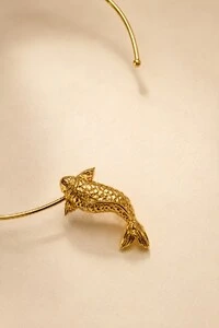 Colar Aro Dourado Peixe Carpa