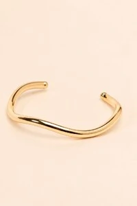 Pulseira Bracelete Onda Dourada
