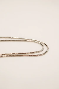 Colar/Pulseira Prateada Canutilhos