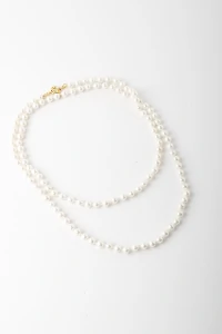 Colar Longo Pérola Shell Banho Ouro 18k