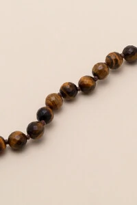 Colar Vereda Olho de Tigre Banho Ouro 18K