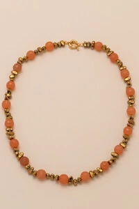 Colar Solar Jade Banho Ouro 18K