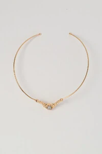 Colar Aro Choker Lava Zircônia Cristal