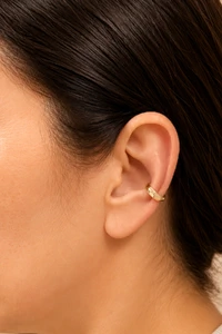 Brinco Piercing Fake Geométrico Pé Banho Ouro 18K