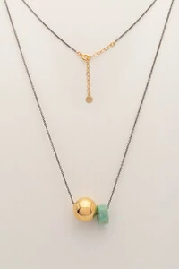 Colar Dream Geométrico Amazônia Banho Ouro 18k