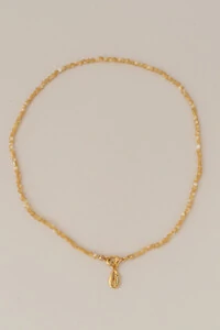 Colar Choker Madre Búzio Zircônia Banho Ouro 18K