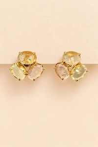 Brinco Dourado Harmonia Cristais