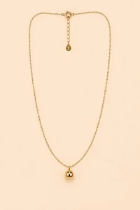 Colar Dourado Esfera Solitária