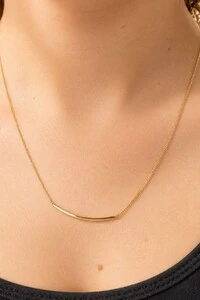 Colar Veneziana Palito Banho Ouro 18K