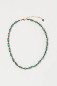 Colar Vicenza Goldstone Howlita Banho Ouro 18K
