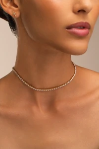 Colar Dourado Choker Riviera