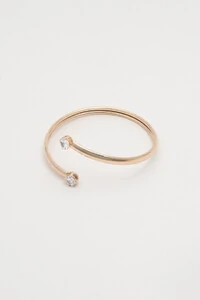 Pulseira Dourada Zircônia Dupla