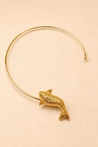 Colar Aro Dourado Peixe Carpa