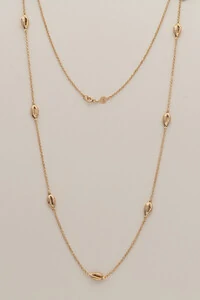 Colar Búzios Longo Dourado