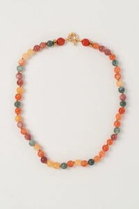 Colar Curto Marise Mix Jade Banho Ouro 18K
