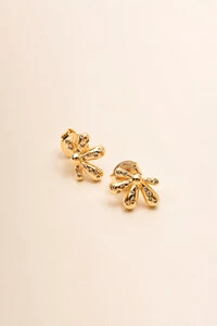 Brinco Splash Zircônia Banho de Ouro 18K