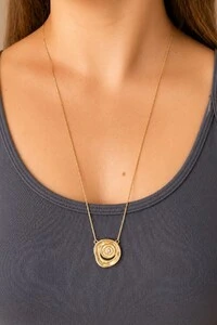 Colar Dourado Vibração Zircônia