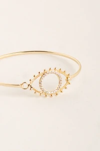Pulseira Bracelete Olho Grego Zircônias Banho Ouro 18K
