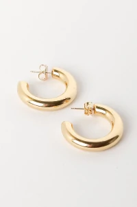 Brinco Argola Lisa Banho Ouro 18k