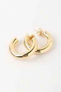 Brinco Argola Lisa Banho Ouro 18k