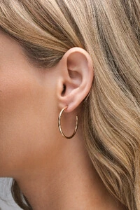 Argola Aberta Lisa Banho Ouro 18K