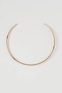 Colar Dourado Choker Tubo