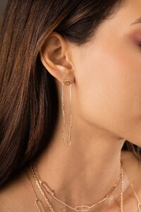 Brinco Slim Banho Ouro 18K