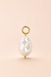 Pingente Pérola Shell Barroca Banho Ouro 18K