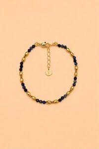 Pulseira Sodalita Blue Banho Ouro 18K